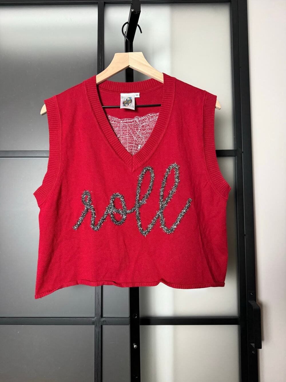 Queen of Sparkles University of Alabama Elephant Roll Sweater Tank Size Medium